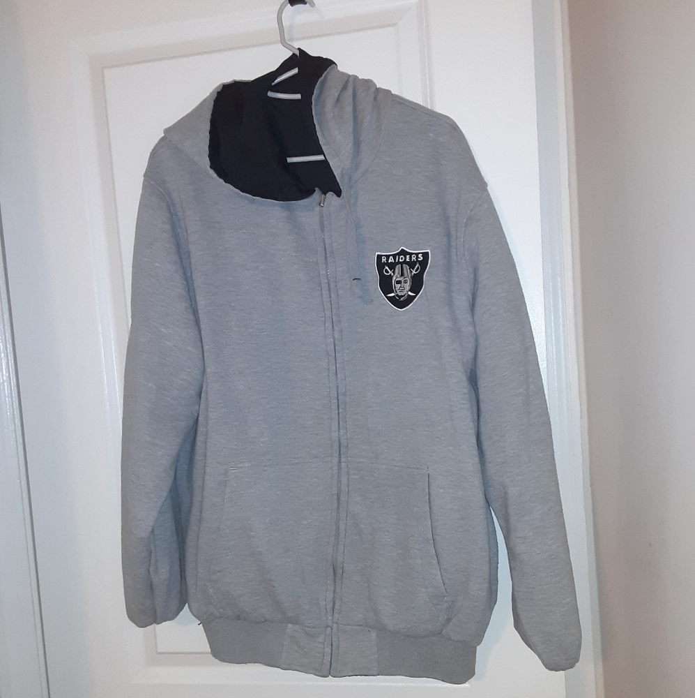 NFL Oakland Raiders reversible Hooded jacket Large